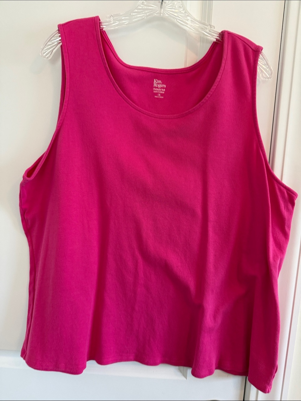 Kim Rogers Hot Pink Scoop Neck Tank